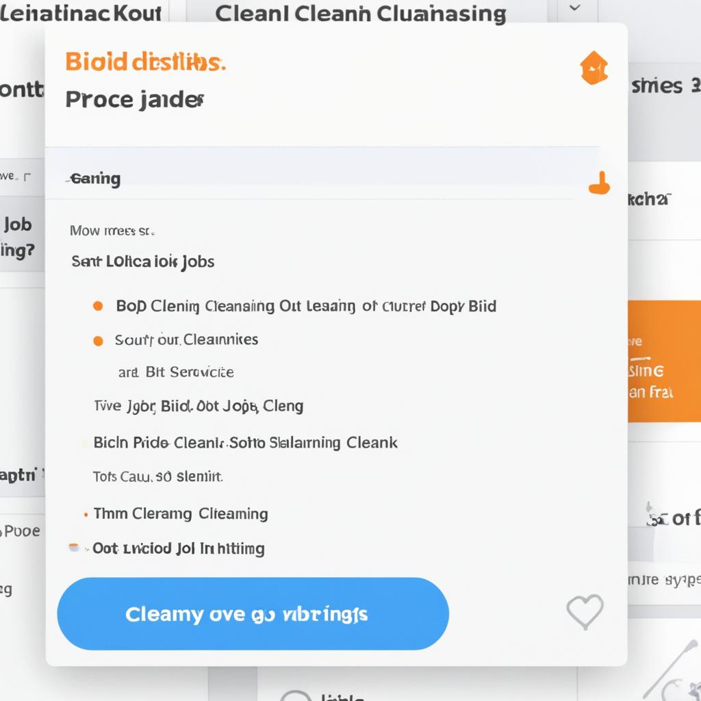 Thumbtack bidding on cleaning jobs