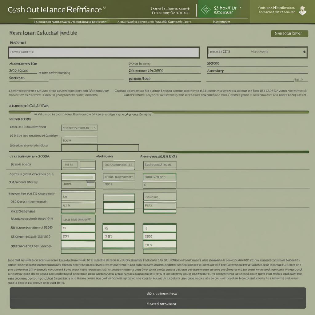 cash out refinance calculator