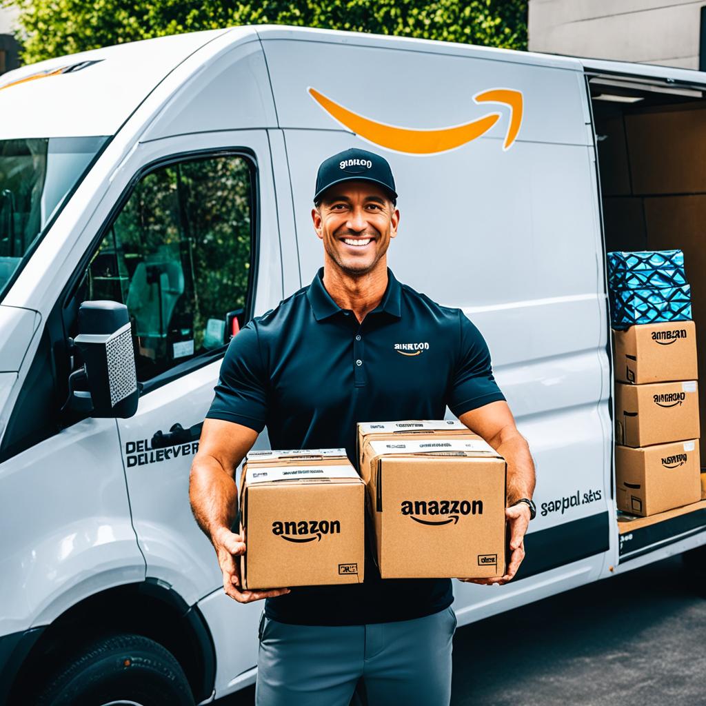 Amazon Flex driver delivering packages